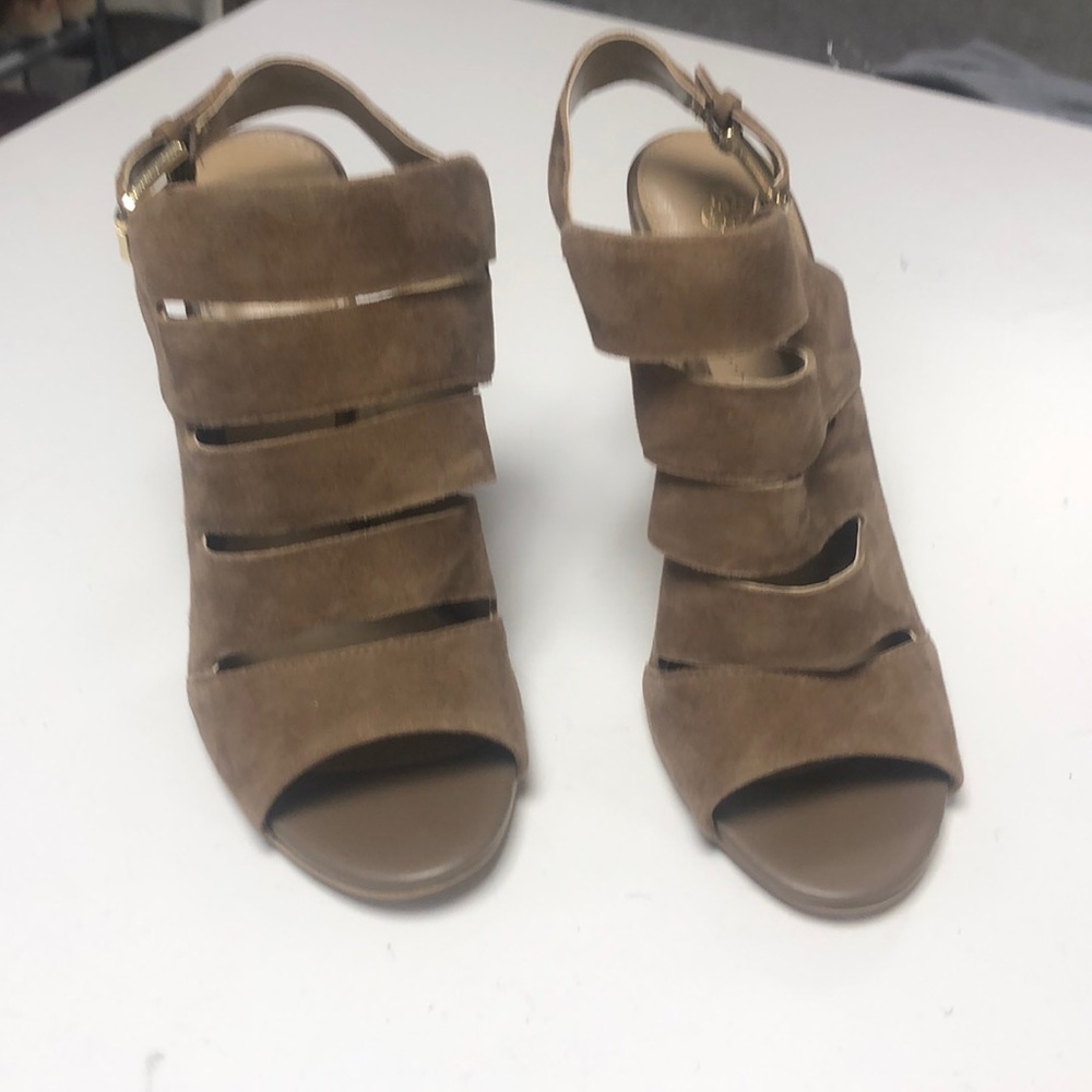 Isola taupe leather heels